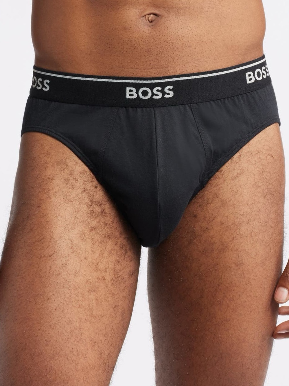 (2) Boss Black Briefs with Contrast Logo Waistband